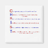 Christus acrostisch gedicht magneet (Voorkant)