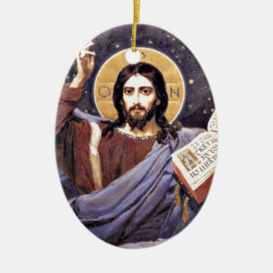 Christus Almighty, Viktor Vasnetsov schilderij Keramisch Ornament