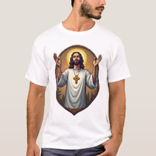 Christus Alpha Omega Gegraveerd Wit Shirt 2