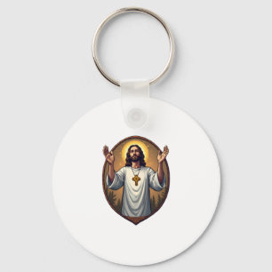 Christus Alpha Omega Gegraveerd Wit Shirt 2 Sleutelhanger