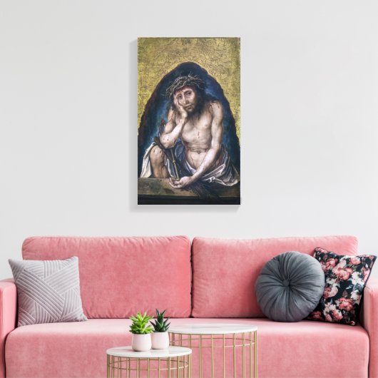 Christus als het Man van Verdriet | Albrecht Düre Canvas Afdruk (Insitu (Woonkamer))