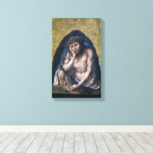 Christus als het Man van Verdriet | Albrecht Düre Canvas Afdruk (Insitu (Houten vloer))