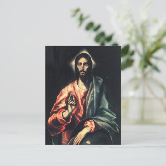 Christus als redder van het Briefkaart El Greco (Staand voorkant)