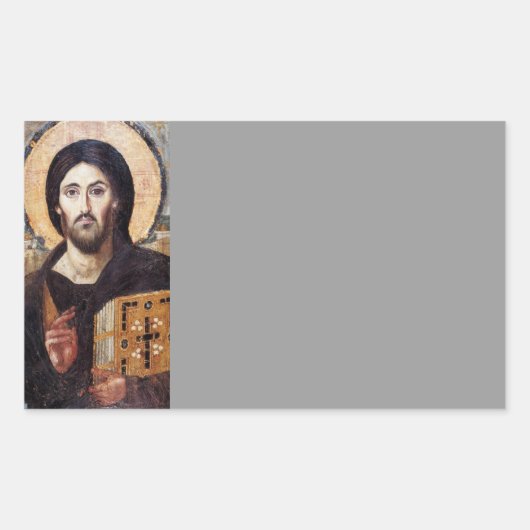 Christus als Ruler van Alles Rechthoekige Sticker (Voorkant)
