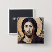 Christus als Ruler van Alles Vierkante Button 5,1 Cm (Voorkant /achterkant)