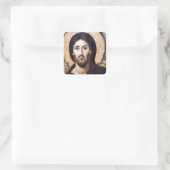 Christus als Ruler van Alles Vierkante Sticker (Tas)