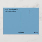 Christus Apostolische Kerk Osun State Nigeria Briefkaart (Achterkant)