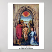 Christus-aptisme van Rogier Van Der Weyden Poster (Voorkant)