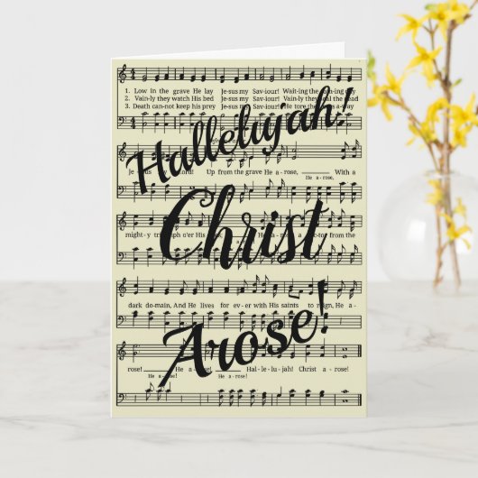 Christus Arose Kaart (Gele Bloem)