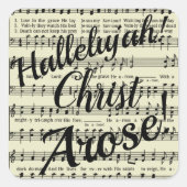 Christus Arose Vierkante Sticker (Voorkant)