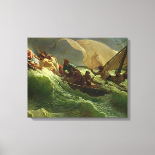 Christus Aslapen in zijn Boat Canvas Afdruk (Voorkant)