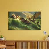 Christus Aslapen in zijn Boat Canvas Afdruk (Insitu (Woonkamer))