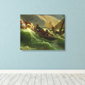 Christus Aslapen in zijn Boat Canvas Afdruk (Insitu (Houten vloer))