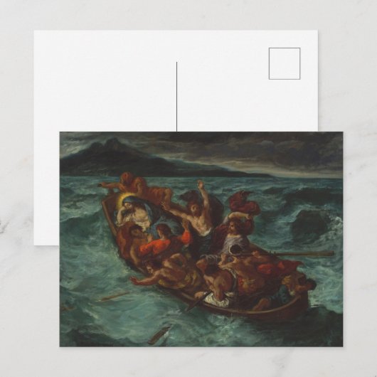 Christus Aslapen tijdens de Tempest Briefkaart (Voorkant / Achterkant)