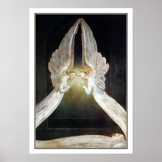Christus Beheerd door Angels door William Blake Poster (Voorkant)