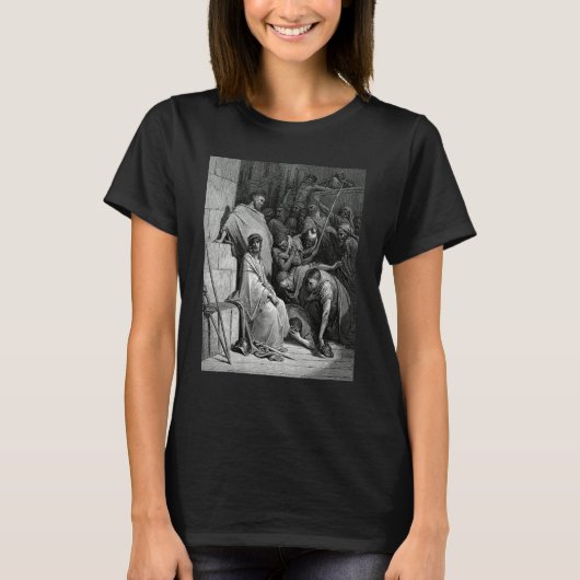 Christus bespot Gustave Dore Bijbelse kunst T-shirt (Voorkant)