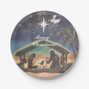 Christus bewaren in Borden met kerstpapier Papieren Bordje