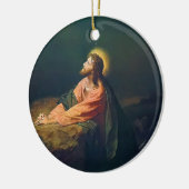 Christus bidt in de tuin keramisch ornament (Links)