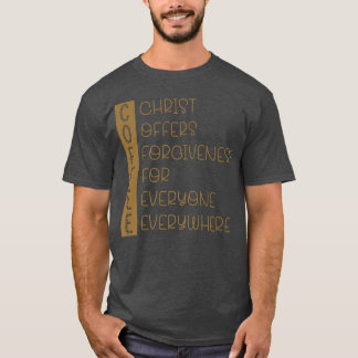 Christus biedt vergeving aan iedereen overal t-shirt