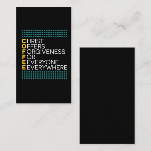 Christus biedt vergeving aan iedereen overal visitekaartje (Voorkant / Achterkant)
