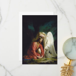 Christus bij Gethsemane door Carl Bloch Bedankkaart