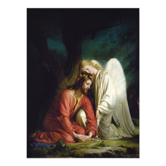 Christus bij Gethsemane door Carl Bloch Foto Afdruk (Voorkant)