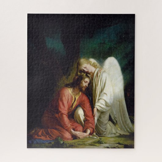 Christus bij Gethsemane door Carl Bloch Legpuzzel (Verticaal)
