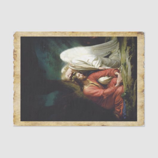 Christus bij Gethsemane, ontkoppeling Tissuepapier (Voorkant)