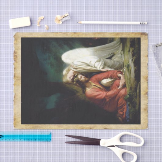 Christus bij Gethsemane, ontkoppeling Tissuepapier (Craft)