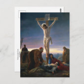 Christus bij het kruis door het Briefkaart Carl Bl (Voorkant / Achterkant)