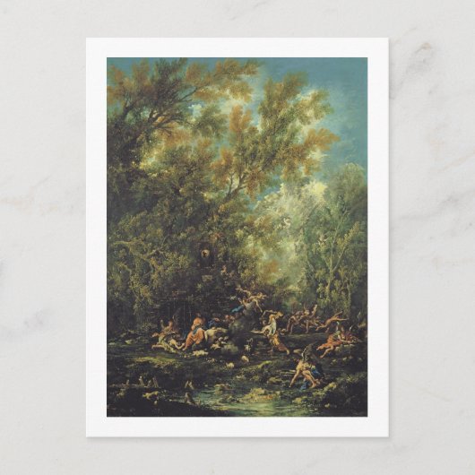 Christus, bijgewoond door de Angels, c.1725-30 (ol Briefkaart (Voorkant)