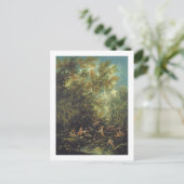 Christus, bijgewoond door de Angels, c.1725-30 (ol Briefkaart (Staand voorkant)