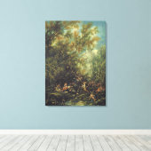 Christus, bijgewoond door de Angels, c.1725-30 (ol Canvas Afdruk (Insitu (Houten vloer))