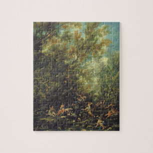 Christus, bijgewoond door de Angels, c.1725-30 (ol Legpuzzel