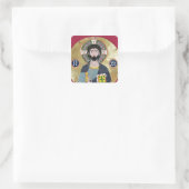 Christus Blessing, 10e-11e eeuw Vierkante Sticker (Tas)