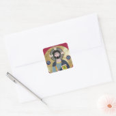 Christus Blessing, 10e-11e eeuw Vierkante Sticker (Envelop)