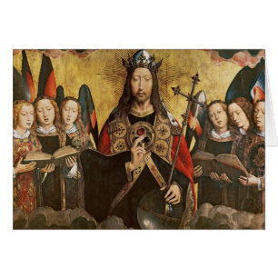 Christus Blessing, centraal paneel van een driehoe