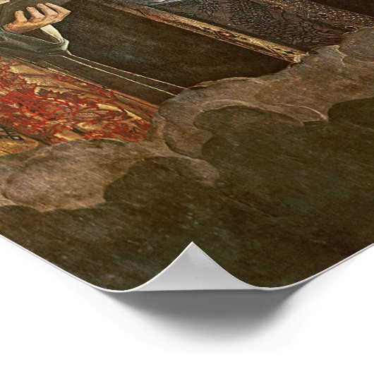 Christus Blessing, centraal paneel van een driehoe Poster (Hoek)