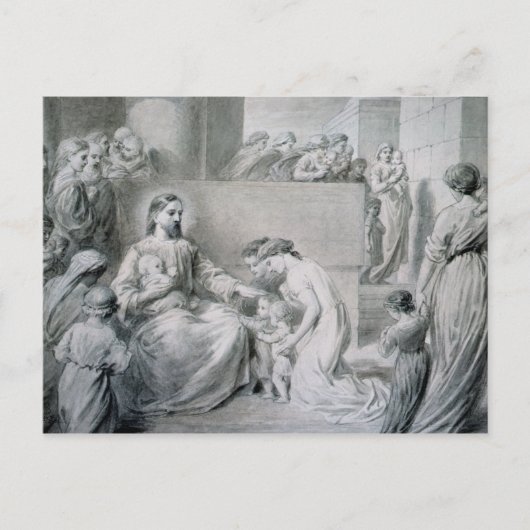 Christus Blessing Little Children Briefkaart (Voorkant)