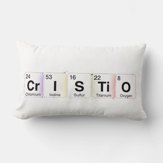 Christus Chemische Elementen Kussen (Voorkant)