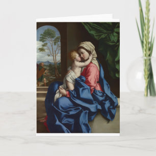 Christus Child Embracing Madonna Feestdagen Kaart