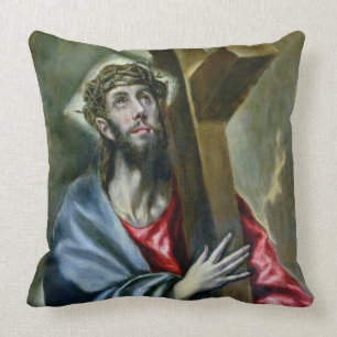 Christus Clasping the Cross, 1600-10 (olie op canv Kussen