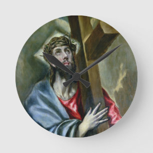 Christus Clasping the Cross, 1600-10 (olie op canv Ronde Klok