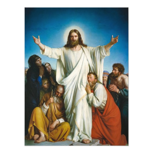Christus Consolator door Carl Bloch Foto Afdruk (Voorkant)