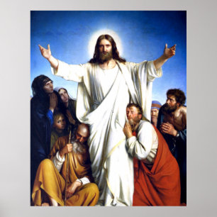 Christus Consolator door Carl Bloch Poster