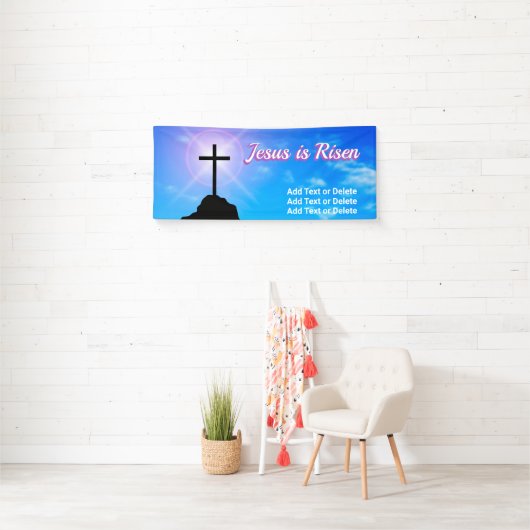 Christus Cross Jesus is een paaskerkerkerkleversch Spandoek (Insitu)