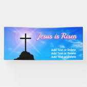 Christus Cross Jesus is een paaskerkerkerkleversch Spandoek (Horizontaal)