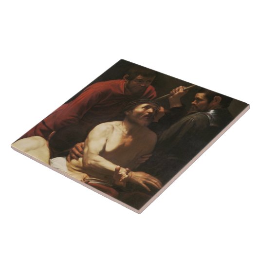 Christus Crowned by Thorns, c.1602 Tegeltje (Zijkant)