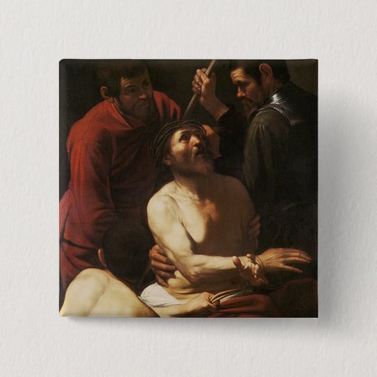 Christus Crowned by Thorns, c.1602 Vierkante Button 5,1 Cm (Voorkant)