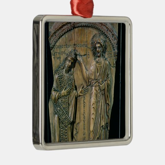 Christus Crowning the Emperor Constantine VII Metalen Ornament (Rechts)
